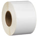 Roll of white labels on a white background