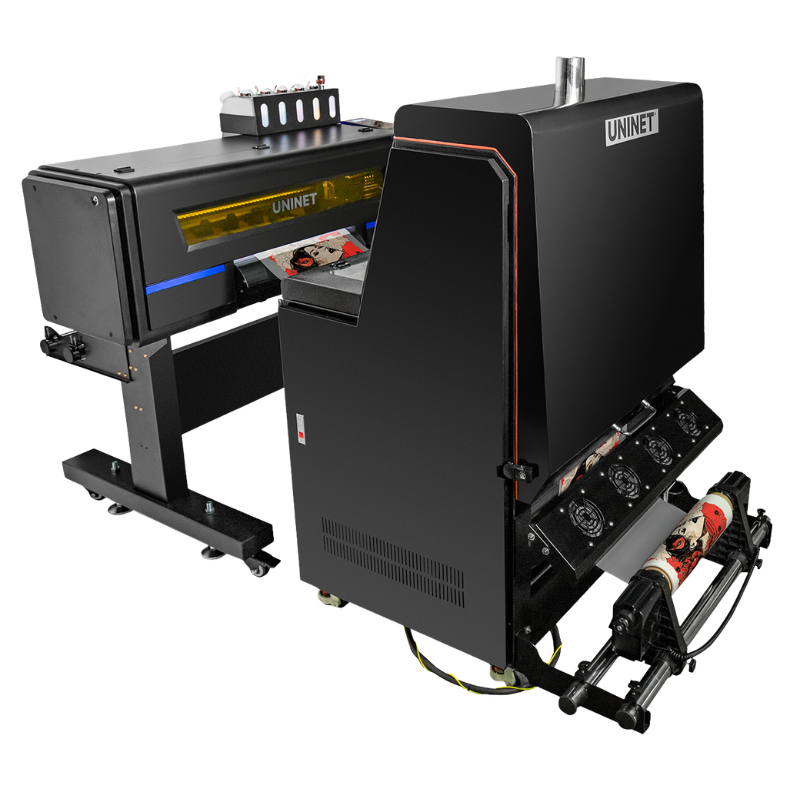UNINET DTF 4300 Digital Transfer Printer and Slim Shaker Side View