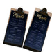 Two black menus with 'Meads' branding on a white background